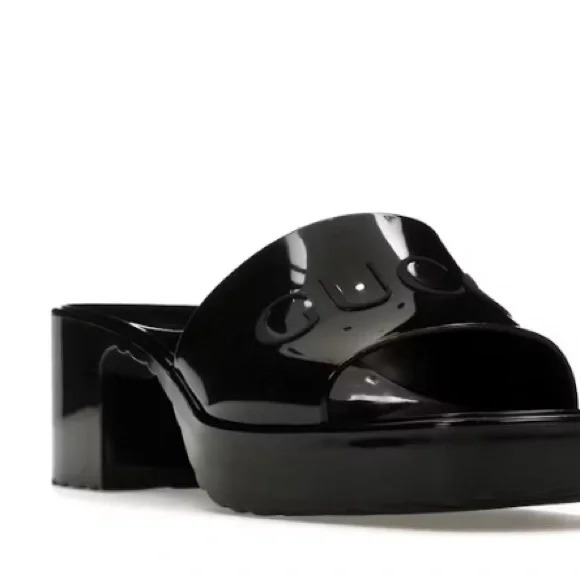 GUCCI Black Rubber Mules! - Picture 1 of 7